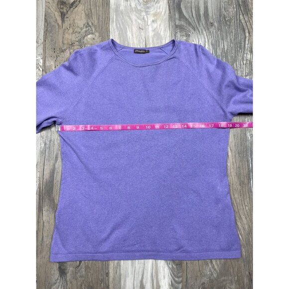 J McLaughlin Lightweight Sweater Medium Purple Crew Neck Long Sleeve - Picture 7 of 8